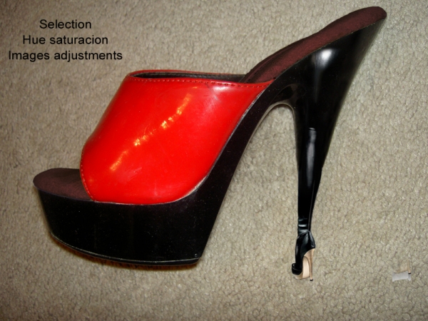 Creation of Black leather shoe: Step 4